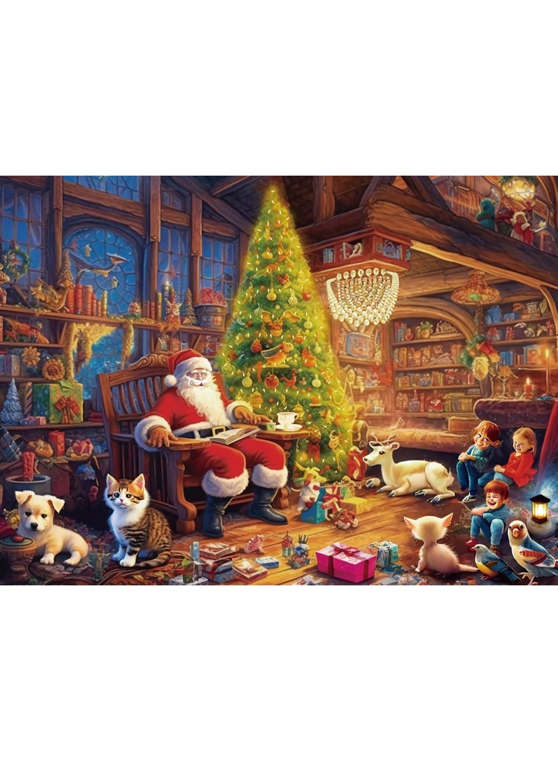 1000 قطعة أحجية | لعبة أحجية عالية الجودة بأسلوب الرسم اليدوي وموضوع الأجواء الاحتفالية - ترفيه عائلي / هدية تذكارية للصداقة - Image 1