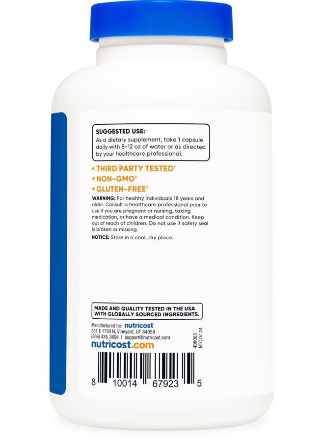 Nutricost جنكو بيلوبا 120 ملغ، 240 كبسولة - مستخلص جنكو بيلوبا بقوة إضافية - خالي من الغلوتين وغير معدل وراثيًا - Image 4