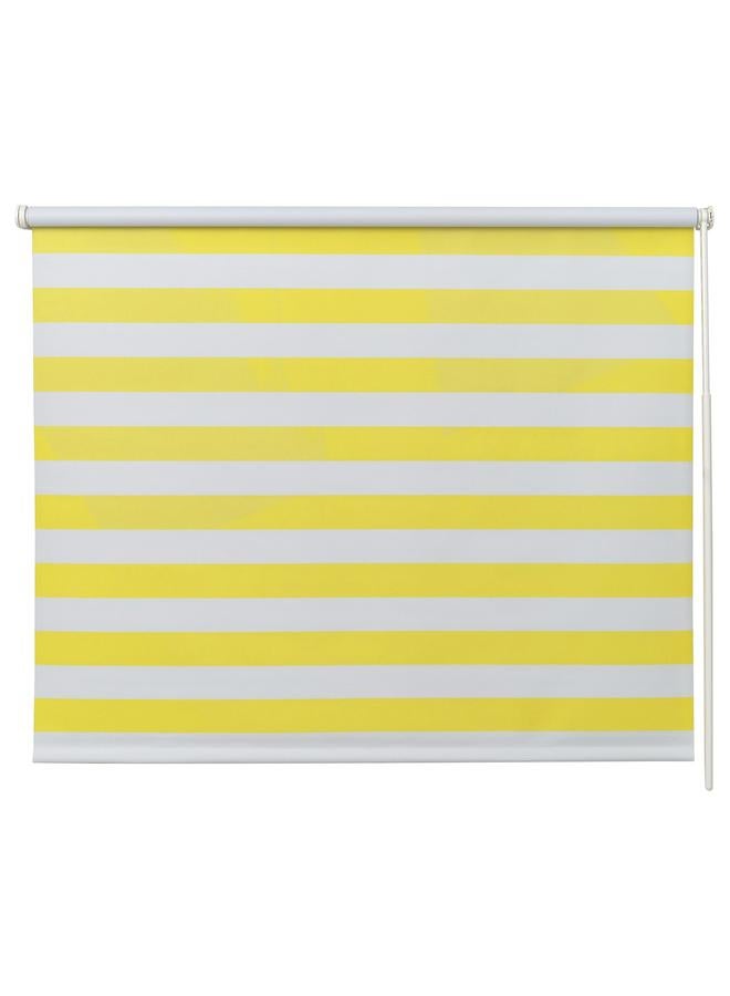 erorex Block-Out Roller Blind, White Yellow/Striped, 120X195 Cm - Image 1