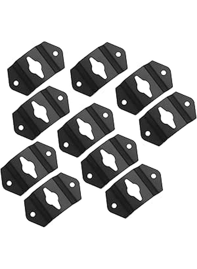 20PCS Black Heavy Duty Iron Keyhole Speaker Wall Mount Brackets For Home Audio Systems - Image 1