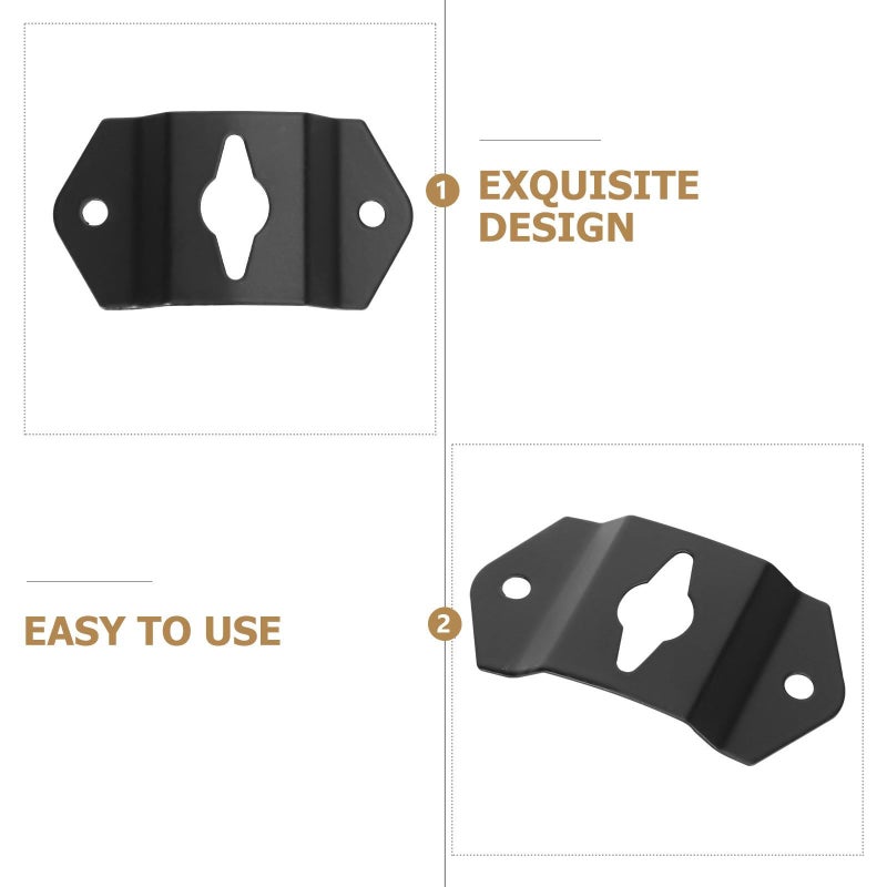 20PCS Black Heavy Duty Iron Keyhole Speaker Wall Mount Brackets For Home Audio Systems - Image 4