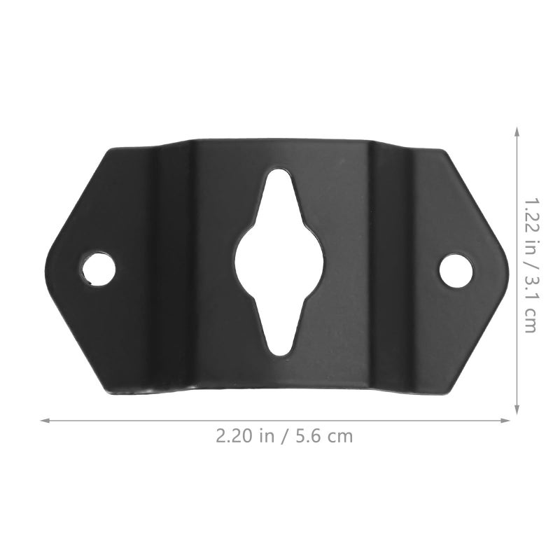 20PCS Black Heavy Duty Iron Keyhole Speaker Wall Mount Brackets For Home Audio Systems - Image 3