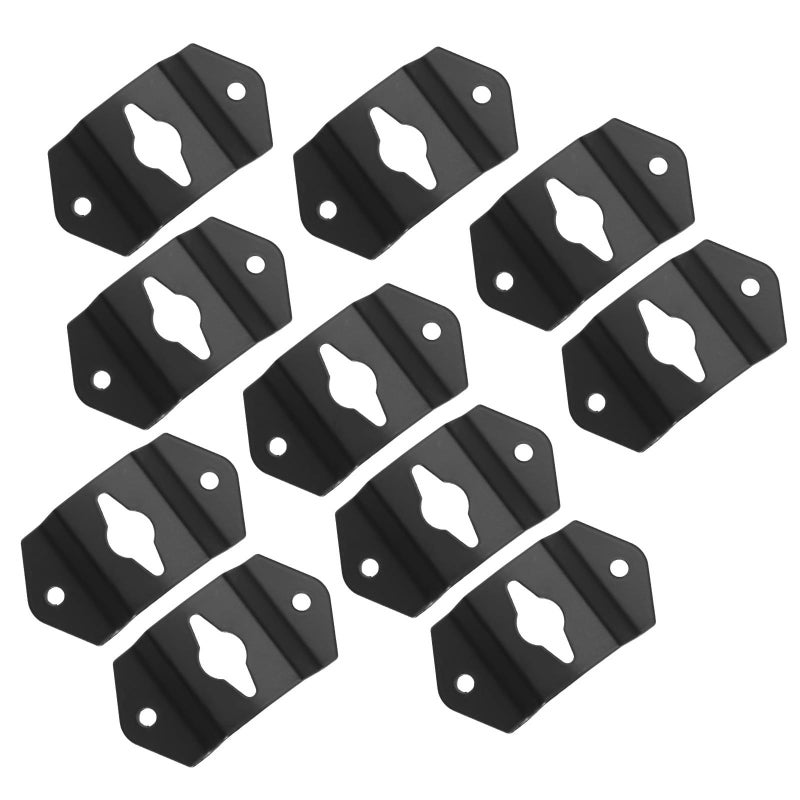 20PCS Black Heavy Duty Iron Keyhole Speaker Wall Mount Brackets For Home Audio Systems - Image 2
