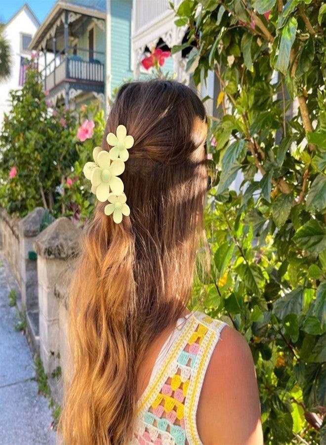Ondder 6 Pcs Flower Hair Clips for Women: Big Claw Clips, Large Matte, Non Slip, Strong Hold, Big Hair Clips for Girls, Hair Accessories - Image 5