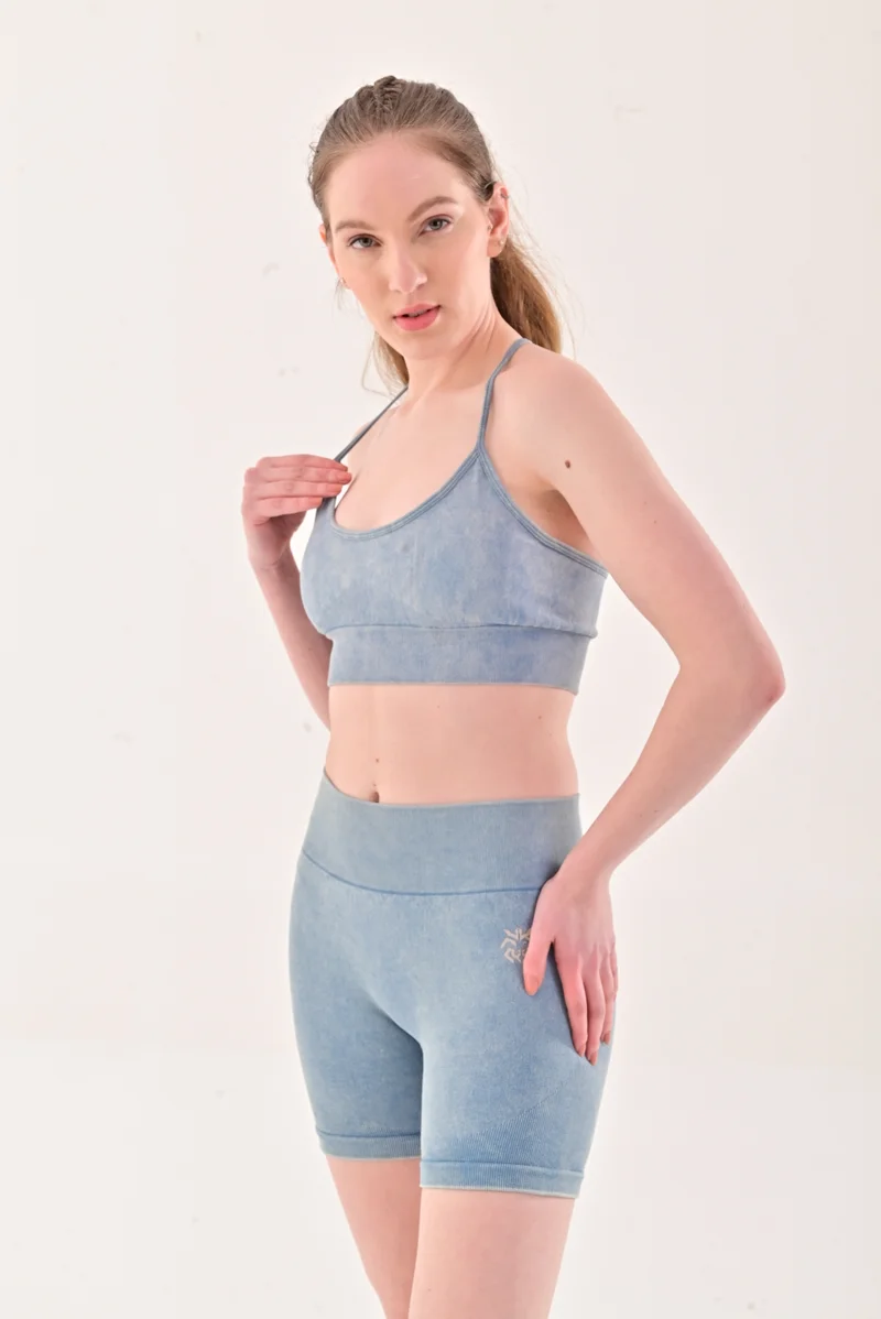 Esso5  Stonewash Racerback Sports Bra for Women | Best Price UAE