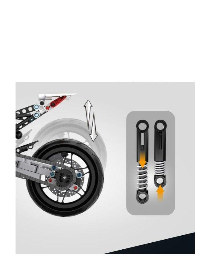 Assembly Model Of Racing Motorcycle Building Blocks  - Image 3