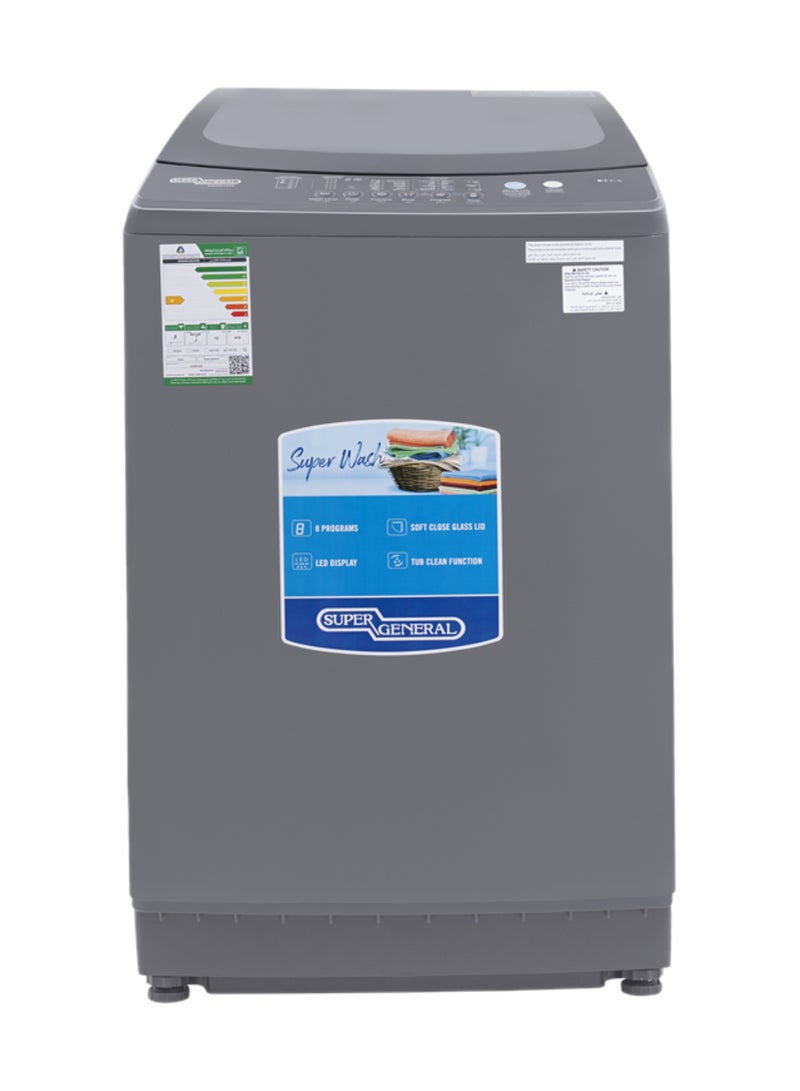 SUPER GENERAL Top Load Washing Machine with Drain Pump and Child Lock System Function| 12 kg KSGW1226/KSGW1224 Silver - Image 1