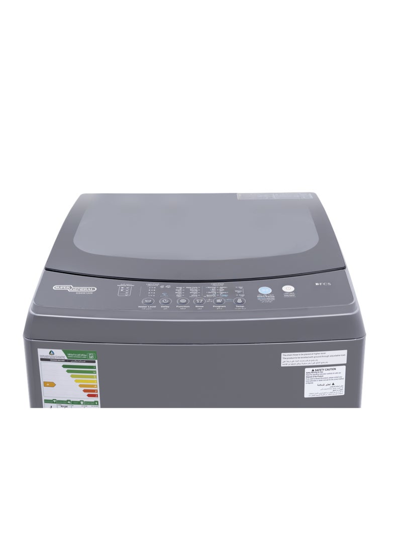 SUPER GENERAL Top Load Washing Machine with Drain Pump and Child Lock System Function| 12 kg KSGW1226/KSGW1224 Silver - Image 2