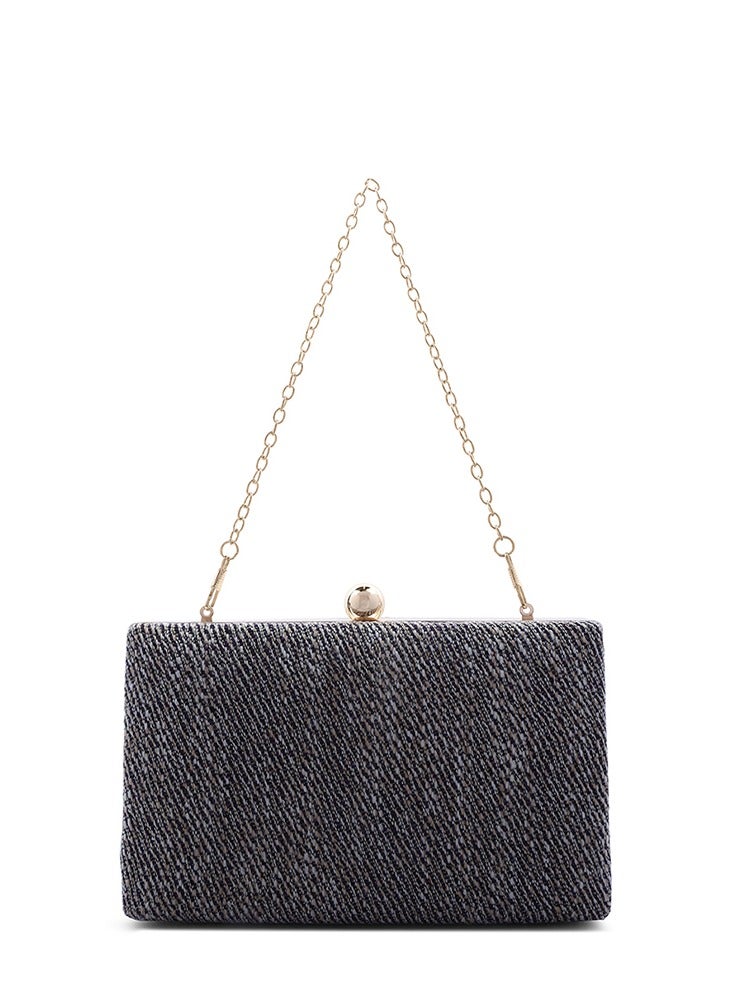 لندن راج حقيبة كلاتش رمادية داكنة بتصميم إبداعي - Image 1