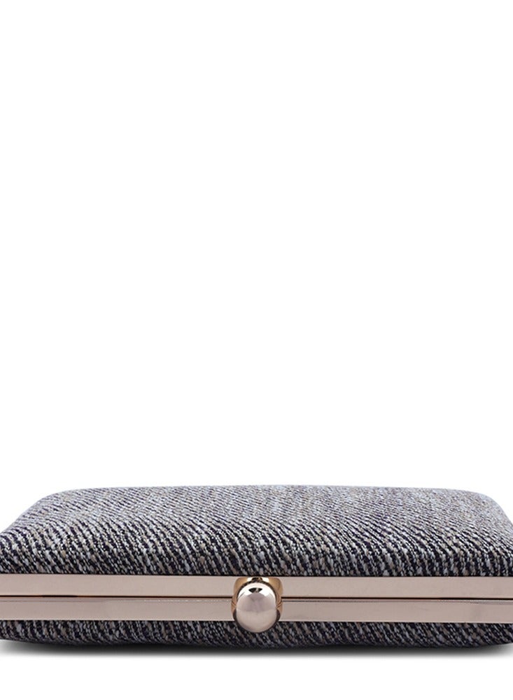 لندن راج حقيبة كلاتش رمادية داكنة بتصميم إبداعي - Image 4