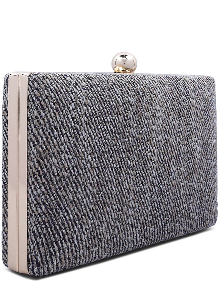 لندن راج حقيبة كلاتش رمادية داكنة بتصميم إبداعي - Image 3