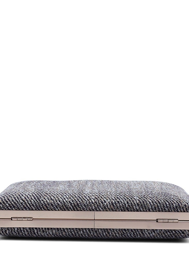 لندن راج حقيبة كلاتش رمادية داكنة بتصميم إبداعي - Image 5