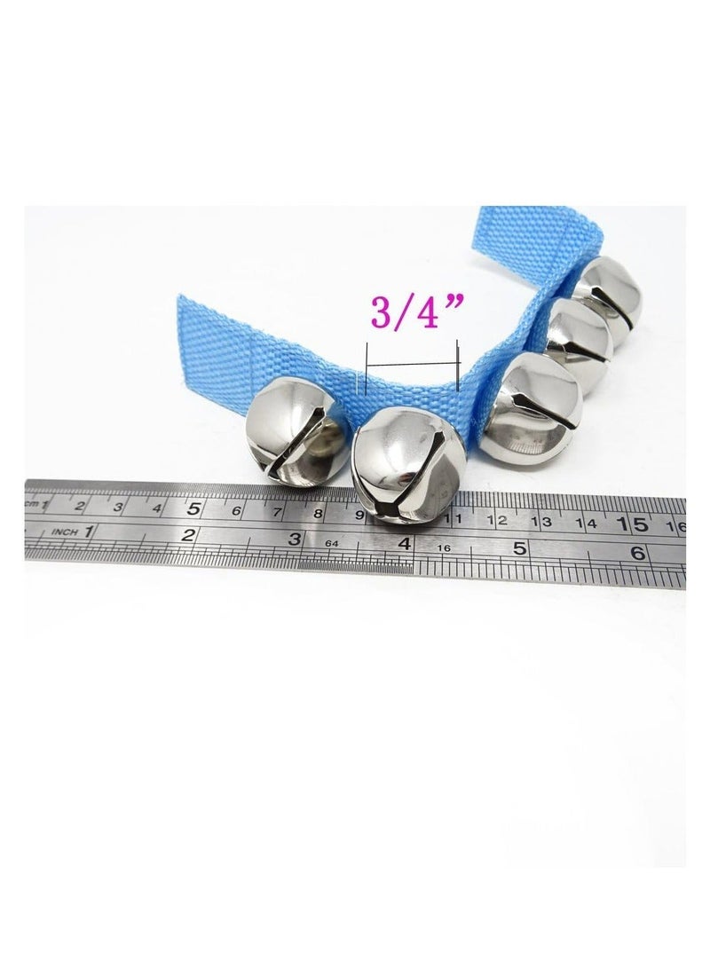 Mike Music Adjustable Nylon Wrist Jingle Bells for Children - Blue - Image 2