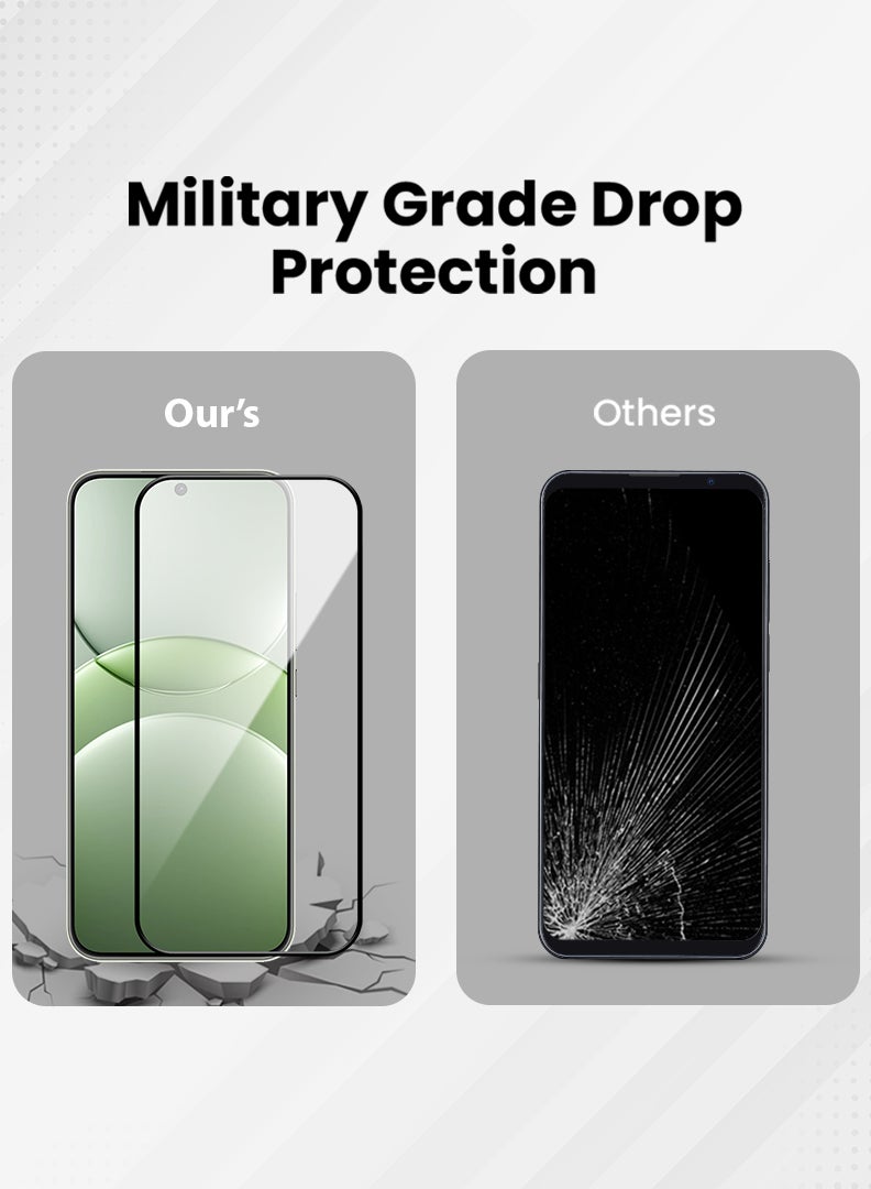 واي جي إس Protector شاشة لهاتف بحجم 6.7 بوصة مع قوة 9H وفيلم زجاجي مقاوم للخدوش، تركيب بدون فقاعات الهواء وسهل التركيب، تغطية كاملة، مضاد للخدوش حساس للمس - Image 4