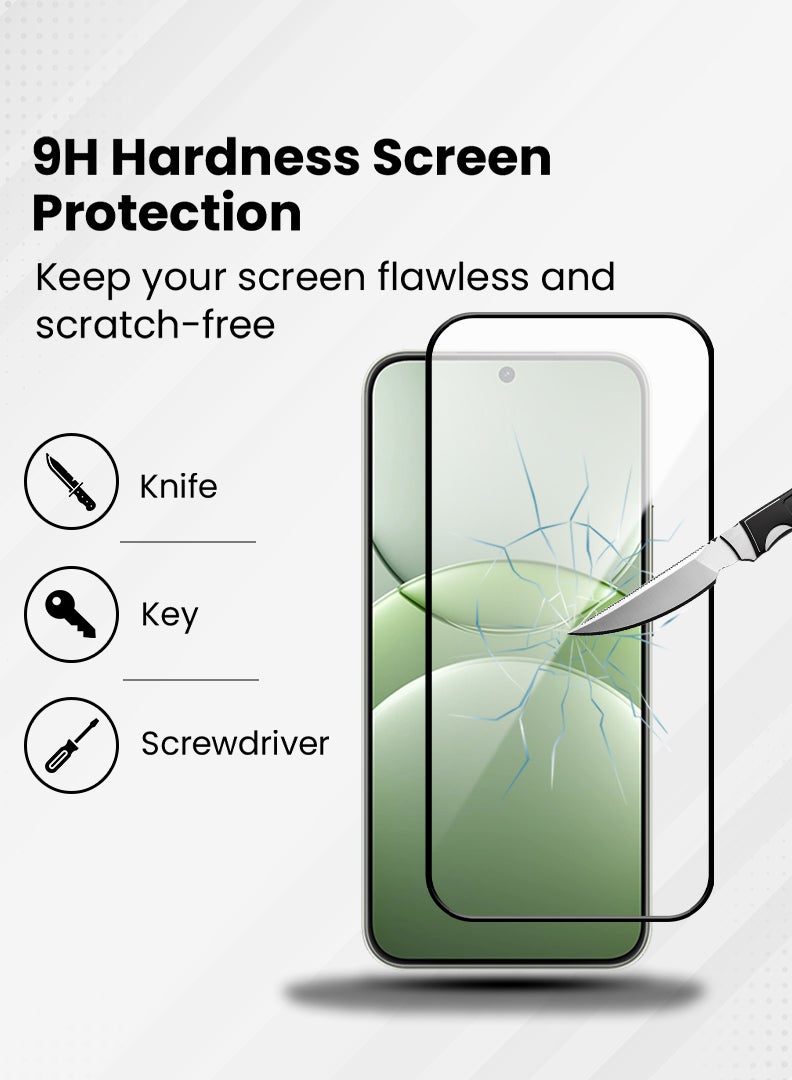 واي جي إس Protector شاشة لهاتف بحجم 6.7 بوصة مع قوة 9H وفيلم زجاجي مقاوم للخدوش، تركيب بدون فقاعات الهواء وسهل التركيب، تغطية كاملة، مضاد للخدوش حساس للمس - Image 3