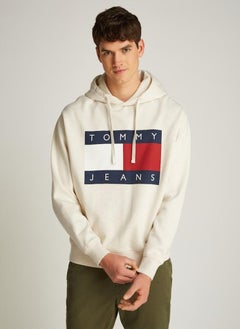 TOMMY JEANS Logo Print Drawstring  Pull Over Hoodie  - Image 1