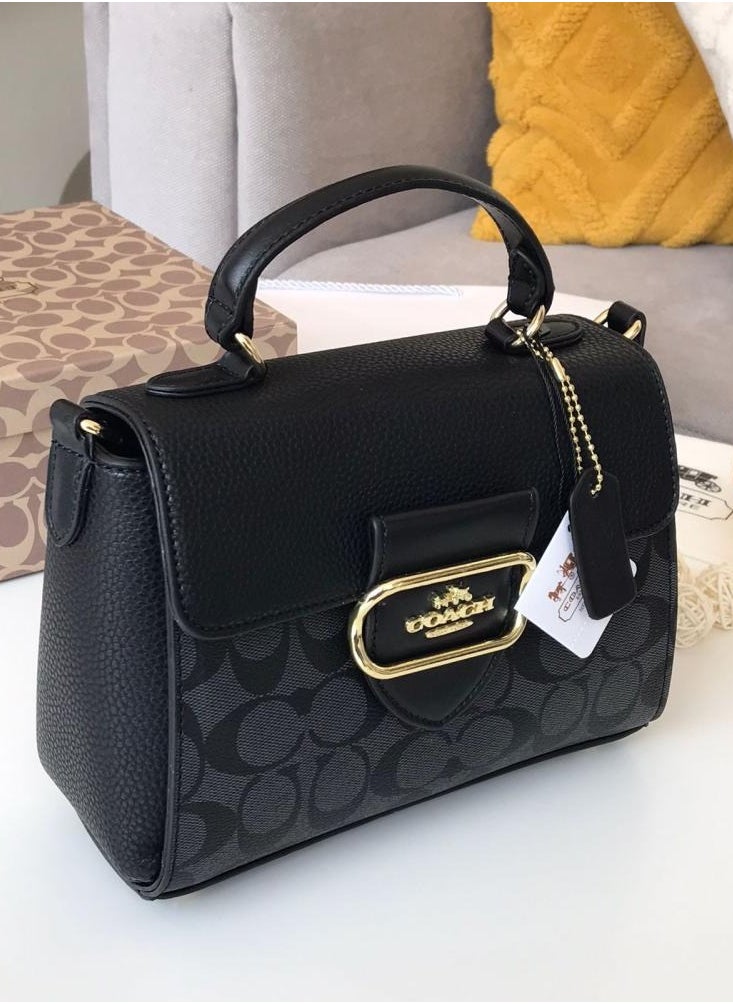 coachoutlet - Coach Morgan Top Handle Signature Satchel In Colorblock - Image 1
