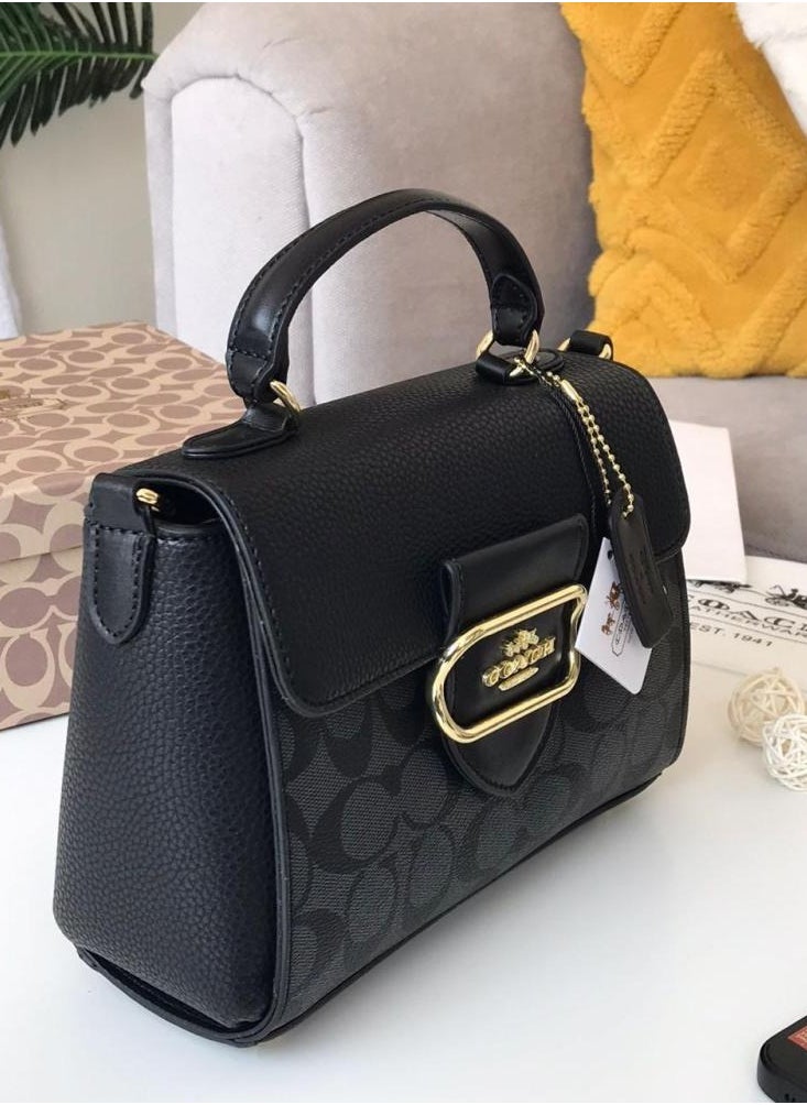 coachoutlet - Coach Morgan Top Handle Signature Satchel In Colorblock - Image 1