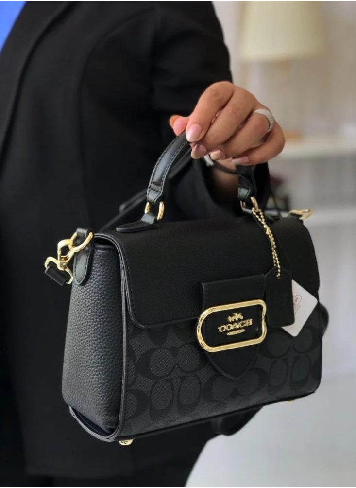 coachoutlet - Coach Morgan Top Handle Signature Satchel In Colorblock - Image 1