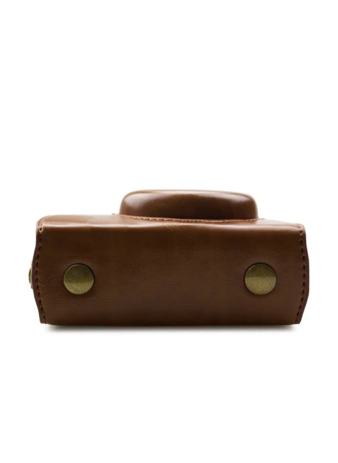 Rieibi G7X II G7X III Case - Vintage Leather Camera Case for Canon PowerShot G7 X Mark II/G7 X Mark III - Protective Case with Strap, Brown  - Image 2