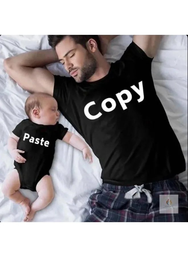 Matching family Copy Paste Father & Child Coordinated Clothing | Twinning Outfits for Dad & Son/Daughter | Cotton Combo Dress for Family Moments