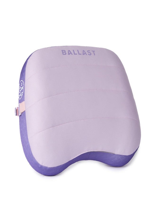 Ballast Beach Pillow - Comfy, Durable & Compact, Stays Put on Windy Beaches with Patented Sand Pouch, Inflatable Pillow for Beaches, Pools, Camping, Festivals and Travel (Starlight Purple) - Image 1