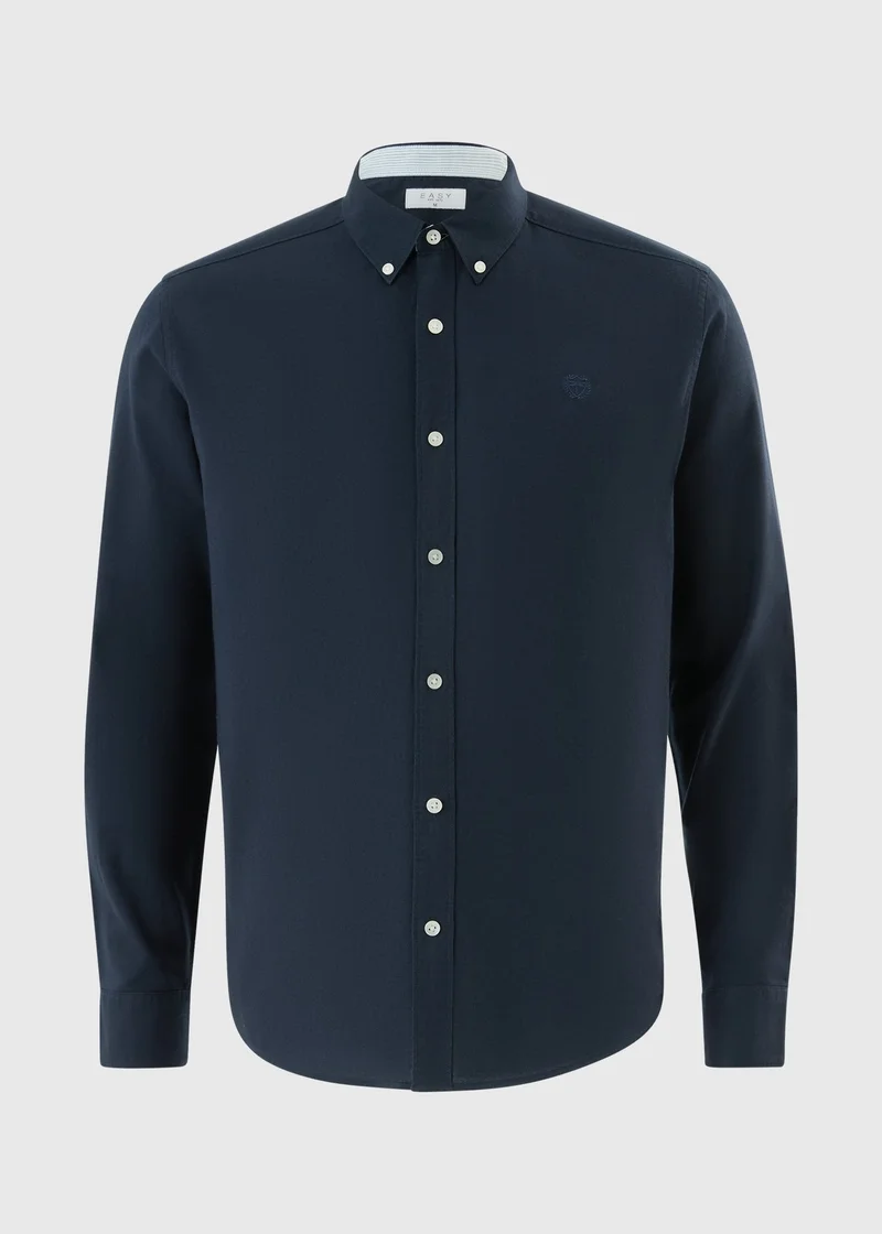 ماتلان Navy Long Sleeve Oxford Shirt