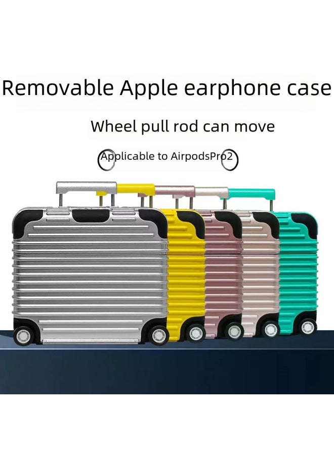 Digital Computer/airpods Case Airpods Case Protective Cover Shell Shockproof Drop-proof Durable Tpu Material-Color:Luggage Protective Cover (Silver)-Applicable Model:Airpods1/2  - Image 2