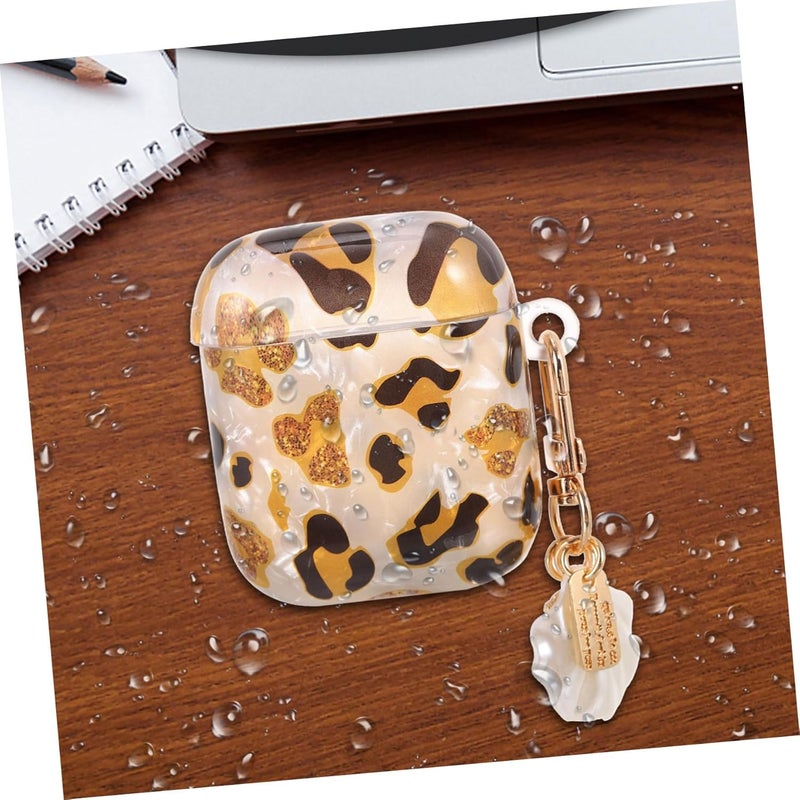 DOITOOL Creative Leopard Print Earphone Case Cover Compatible Stylish Protective Design Compact and Portable for Easy Carrying for - Image 4