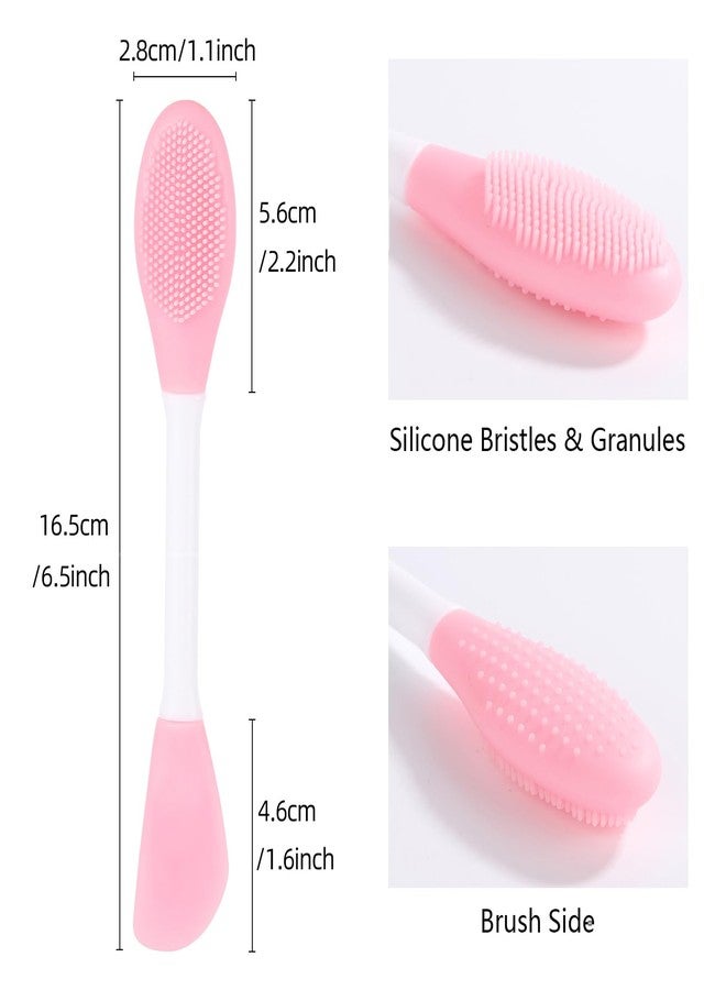 Ohlove 4Pcs Silicone Face Mask Applicator, Double-End Mask Brush, Facial Cleansing Brushes with Bristles for Facial Mud, Skincare Cream, Lotion, Gel, Cosmetic Foundation - Image 5