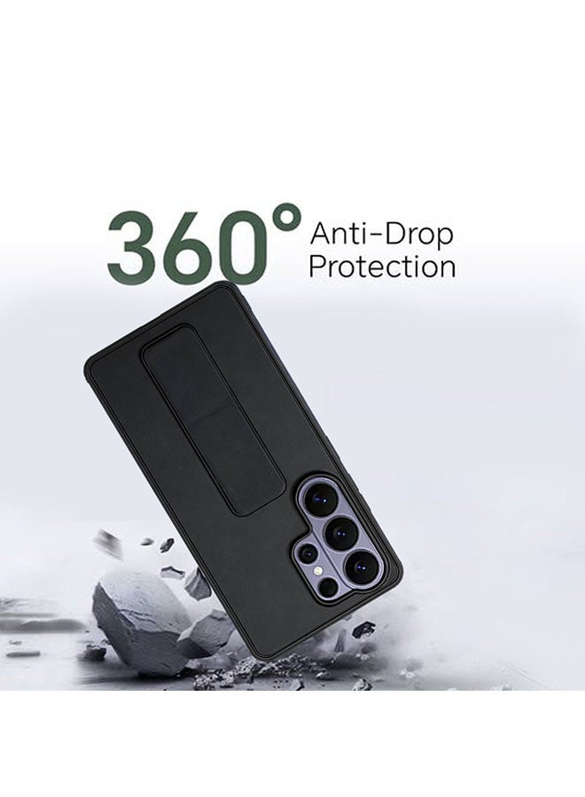 JOMILA For Samsung Galaxy S26 Ultra Case Cover Finger Grip Holder Phone Car Magnetic Multi-function Shockproof Protective Case Two-in-One Phone Holder Case - Black - Image 5