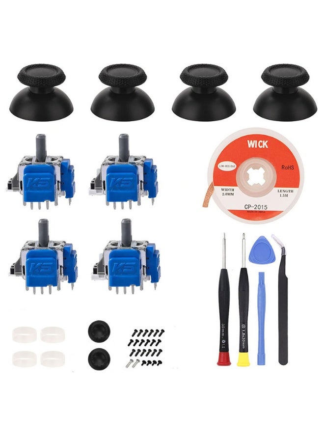 TMR Joystick for PS5 controller, 4 analog joysticks, 4 thumbsticks, No Drifting, with repair kit - Image 1
