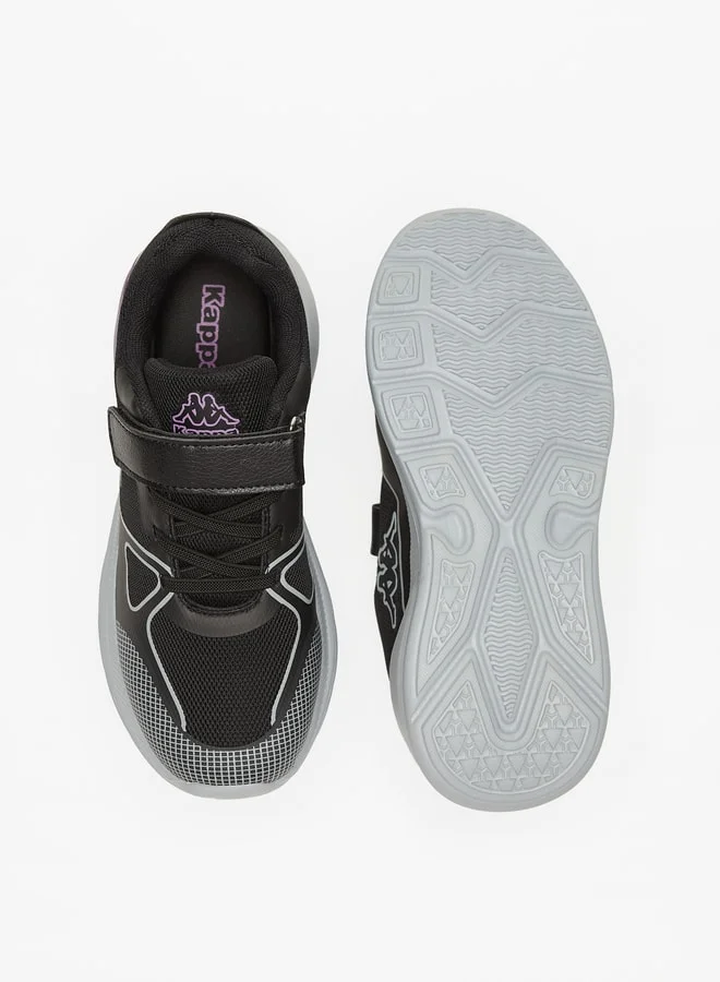 Kappa Girls' Panelled Sports Shoes with Hook and Loop Closure