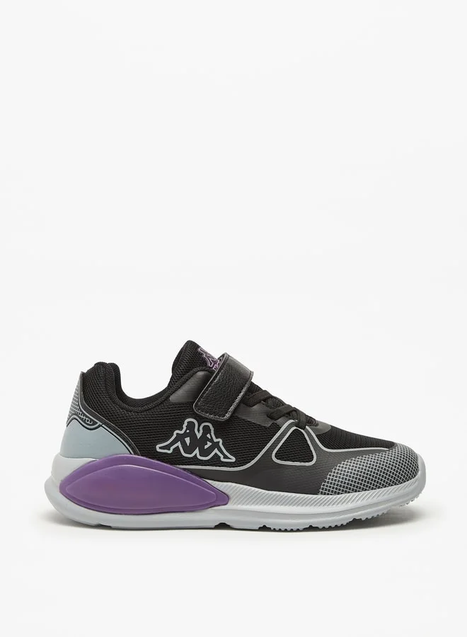 Kappa Girls' Panelled Sports Shoes with Hook and Loop Closure