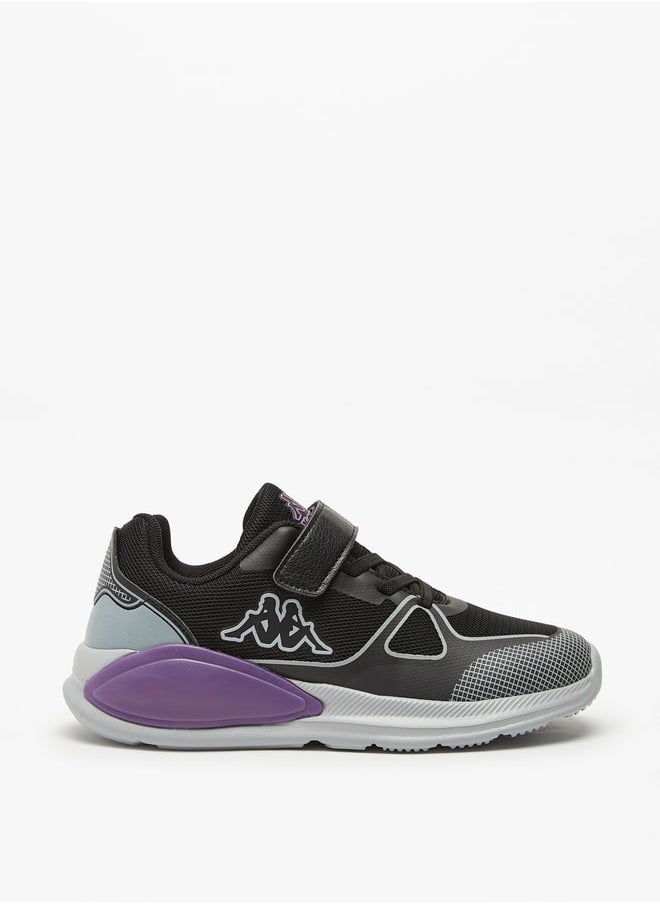 Kappa Girls' Panelled Sports Shoes with Hook and Loop Closure  - Image 3
