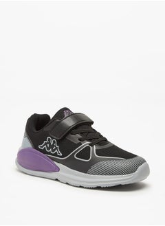 Kappa Girls' Panelled Sports Shoes with Hook and Loop Closure  - Image 1