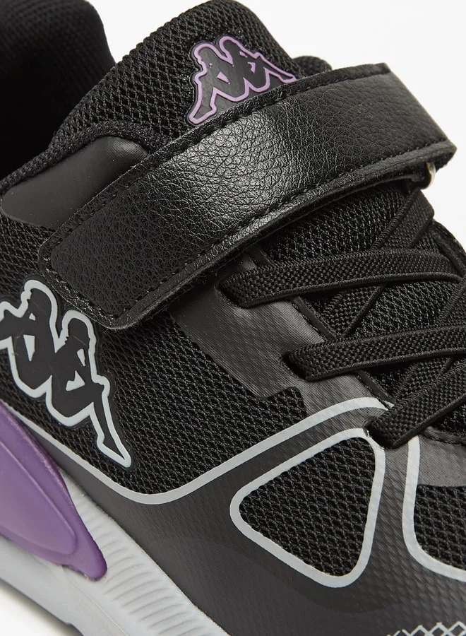 Kappa Girls' Panelled Sports Shoes with Hook and Loop Closure
