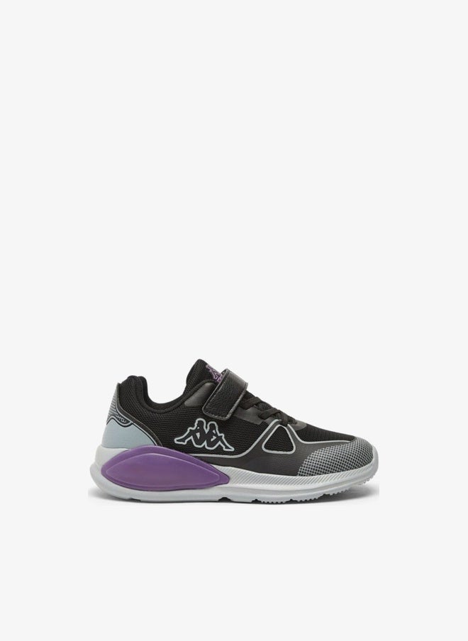 Kappa Girls' Panelled Sports Shoes with Hook and Loop Closure - Image 3