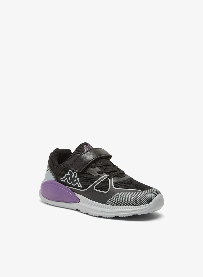 Kappa Girls' Panelled Sports Shoes with Hook and Loop Closure