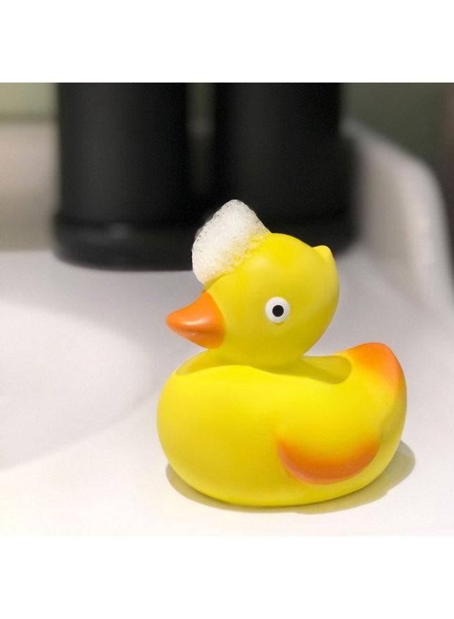 CaaOcho Pure Natural Rubber Bath Toy - Rubber Ducky Lily The Duck Baby Toy - Hole Free Bath Toys, BPA Free Bath Toys for Infants, Without Holes Sealed Natural Rubber Baby Toy - Image 5