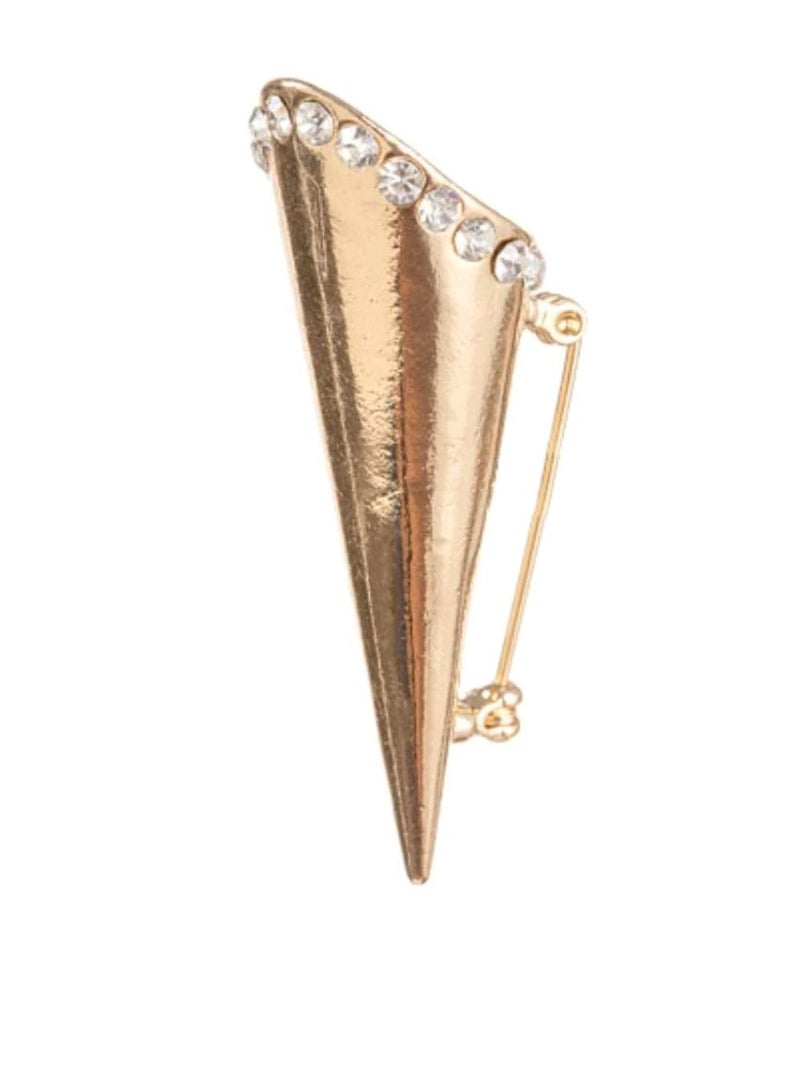 David Tutera™ Boutonniere Holder: Gold Metal Lapel Pin Vase w/Rhinestone Trim - Image 2