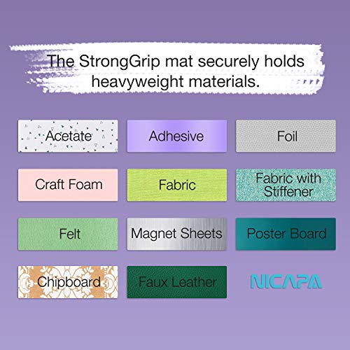 Nicapa Strong Grip Cutting Mat for Cricut Maker 3/Maker/Explore 3/Air 2/Air/One (12x12 inch,3 Mats) Strong Adhesive Sticky Purple Quilting Replacement Cut Mats - Image 4