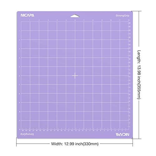 Nicapa Strong Grip Cutting Mat for Cricut Maker 3/Maker/Explore 3/Air 2/Air/One (12x12 inch,3 Mats) Strong Adhesive Sticky Purple Quilting Replacement Cut Mats - Image 5
