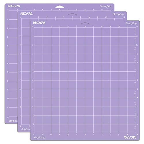Nicapa Strong Grip Cutting Mat for Cricut Maker 3/Maker/Explore 3/Air 2/Air/One (12x12 inch,3 Mats) Strong Adhesive Sticky Purple Quilting Replacement Cut Mats - Image 1