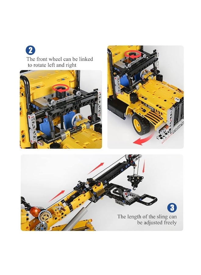 mould king Mould King 17011 Heavy-Duty Tow Truck Building Toy Set, Technology MOC Road Trailers Building Gift Toys for Kids Age 8+ (1,250 Pieces)  - Image 1