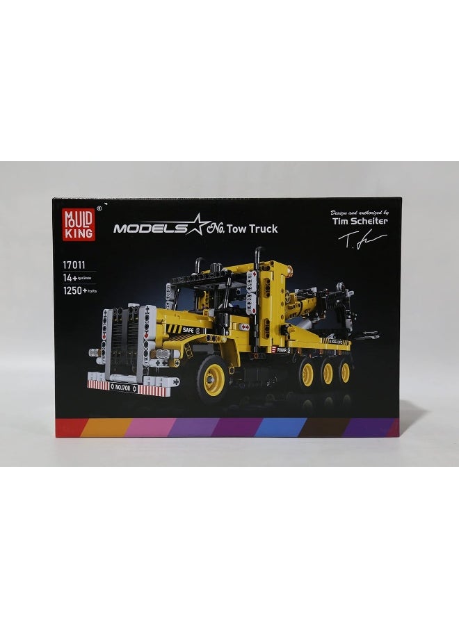 mould king Mould King 17011 Heavy-Duty Tow Truck Building Toy Set, Technology MOC Road Trailers Building Gift Toys for Kids Age 8+ (1,250 Pieces)  - Image 5