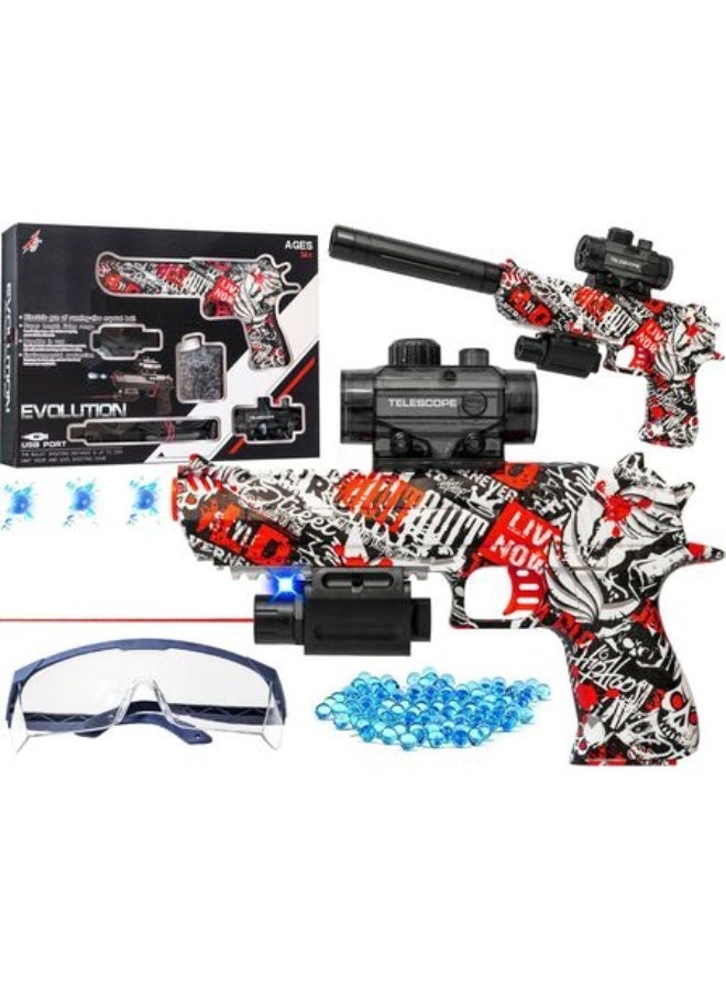 Toy Machine Kids Pistol Gelsoft Gel Blaster Toy Soft Water Bullet Pistol, USB Rechargeable, Fully Automatic, High Speed Rappid Fire + 10,000 Ammo, 14+ Years - Image 3
