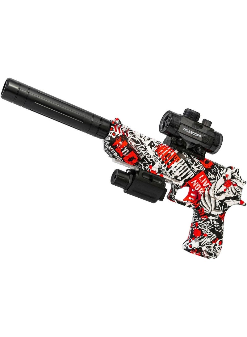 Toy Machine Kids Pistol Gelsoft Gel Blaster Toy Soft Water Bullet Pistol, USB Rechargeable, Fully Automatic, High Speed Rappid Fire + 10,000 Ammo, 14+ Years - Image 1