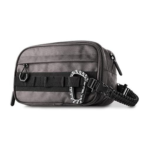 Fitdom Tactical Toiletry Bag Dopp Kit Case For Men. Perfect For Travel & Storage. Fits Large & Small Cosmetic Makeup, Clipper, Toothbrush, Shower, Shaving & Grooming Care. Best Overnight Organizer - Image 1