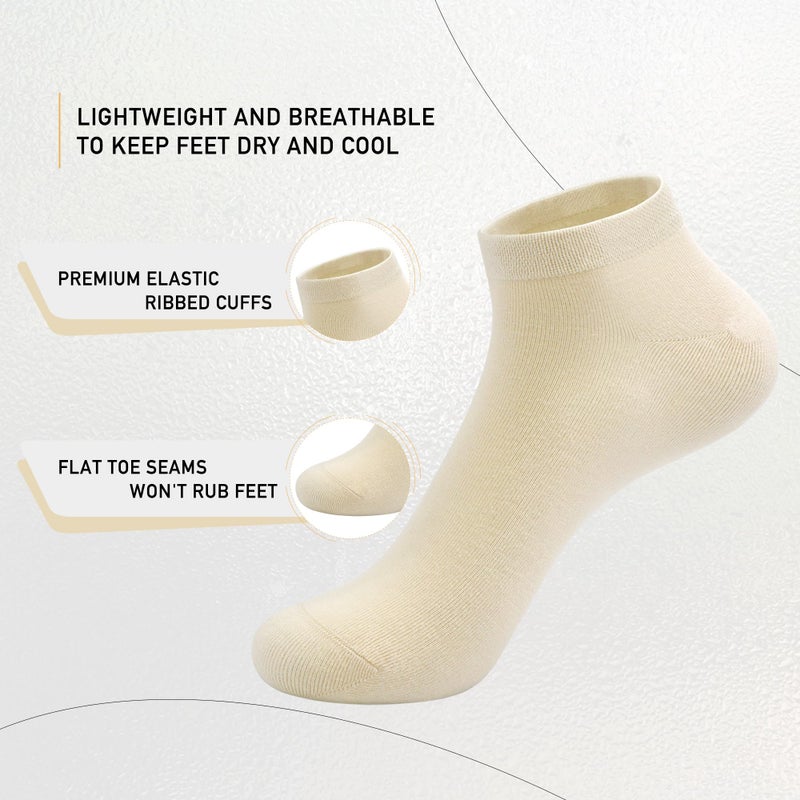 SERISIMPLE Women Viscose Bamboo Ankle Socks Low Cut Thin Sock Lightweight Pastal Color Soft Sock 5 Pairs(Assorted1, Medium) - Image 4